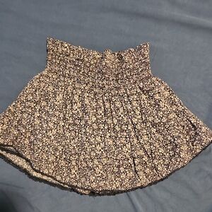 Aeropostale Navy Blue Floral Skater Mini Skort